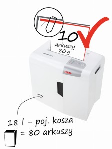 HSM shredstar S10  pasek 6mm, 10 kartek,CD/Karty  kosz 18L 