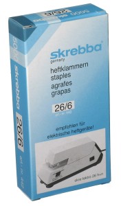 Zszywki skrebba 26/6 vz, 1000 szt.