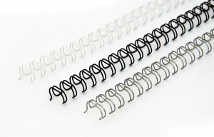 Grzbiety drutowe Skok 3:1 białe i czarne 4,8 mm 100 szt